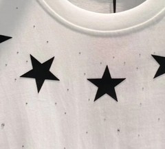 Fashion Trend Stars Rhinestone Diamond Summer Short Sleeve Luxury Men T-Shirt