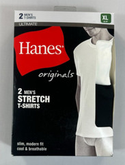 Men’s Hanes Ultimate Stretch Slim Modern Fit 2 Pack Crew Neck T-Shirts