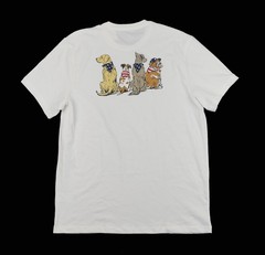 New JCREW Size Mens L American Dogs Graphic Tee White $49 CJ902