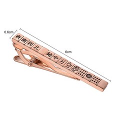 Yuorsfs Mahjong Rose Gold Tie Clips for Men Novelty Funny Stainless Steel Tie…