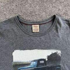 Daniel Cremieux Jeans Graphic T-Shirt Men’s L Gray Truck Nature Retro Vintage