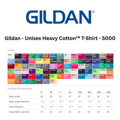 Gildan G500 Men’s Heavy Cotton Plain Solid Short Sleeve Casual Blank T-Shirt