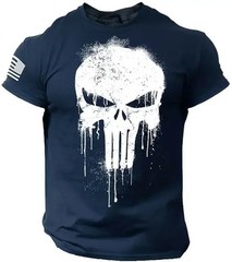 MENS SUMMER THE PUNISHER CASUAL CULT MOVIE CLOTHING T-SHIRT T-SHIRT