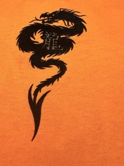 Vintage 1990s JNCO Jeans Orange T-Shirt Boys Youth Large. Made in USA.