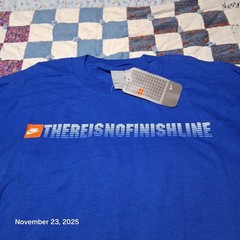 VINTAGE NWT DEADSTOCK NIKE T SHIRT SIZE LARGE BLUE NO FINISH LINE SWOOSH 2004