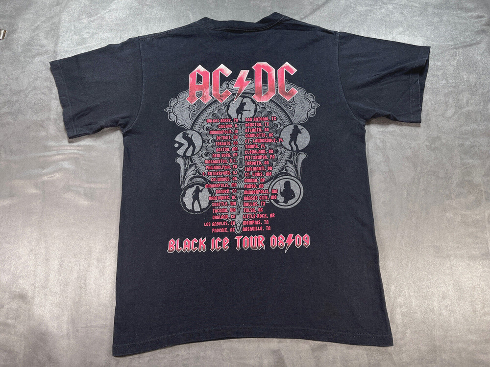 2008 ACDC Back In Black Ice Tour Medium Concert Shirt Money Talks Rock n Roll