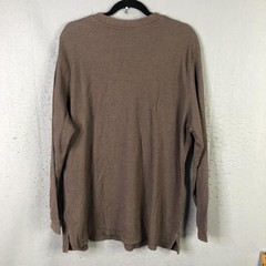 KingSize Thermal Waffle Henley Shirt Mens Big 2X Brown Long Sleeve Casual