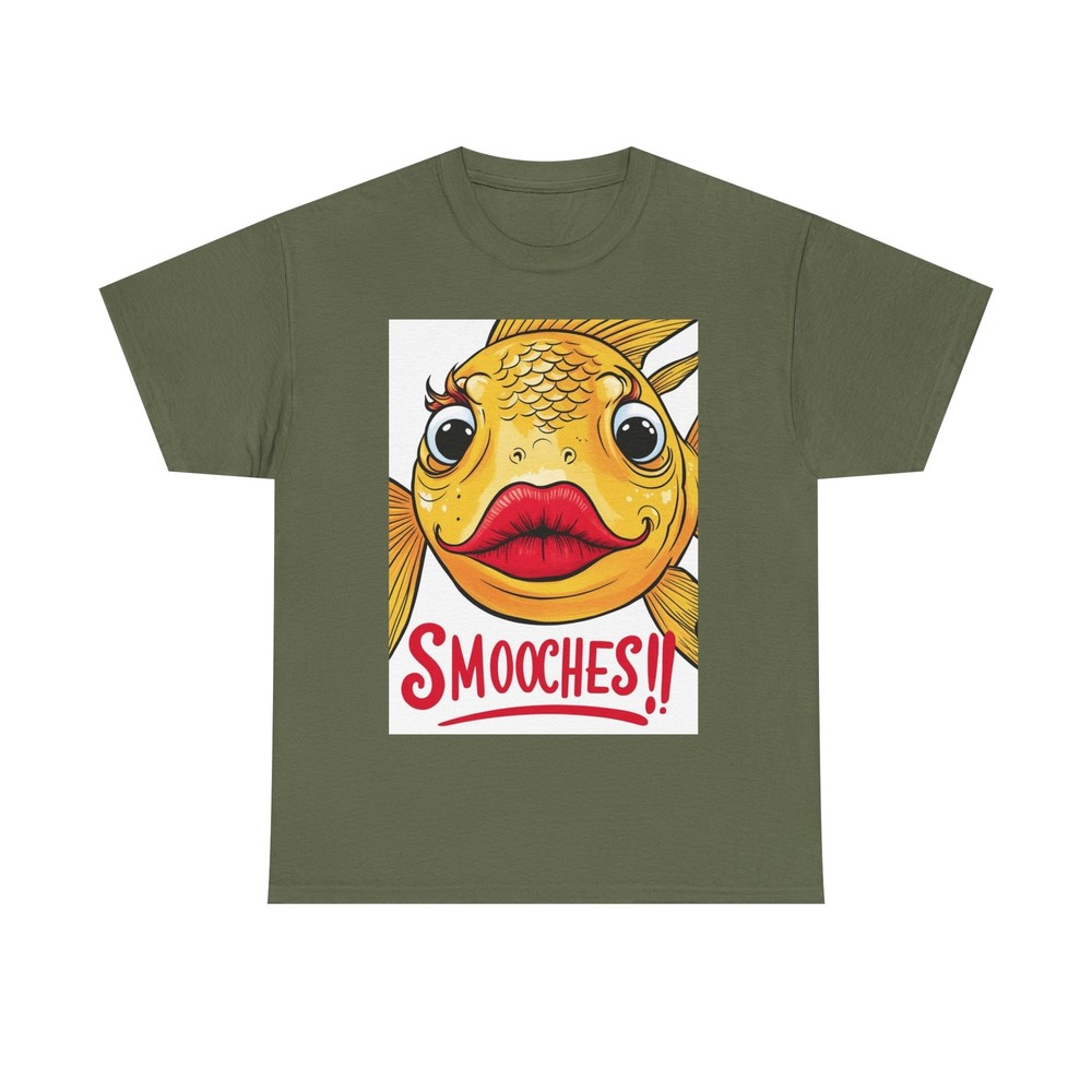 SMOOCHES! Big Kiss Goldfish Graphic tshirt Gildan Choose Color & Size