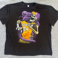 SUNA Platinum Los Angeles #24 Lakers Koby Bryant Mamba Graphic Black T-Shirt 2XL