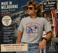 Vintage 1980s Australian Made SKI T-Shirt | New Old Stock | Made in Melbourne