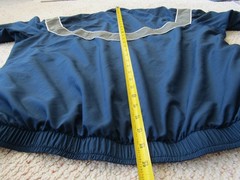 U S Air Force Jacket Blue with Stitched Letters and Silver Reflective Stripes L