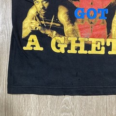 Tupac Shirt L 90s 00s Y2k 2pac All Over AOP Rapper Hip-hop Album Bootleg Rap Tee