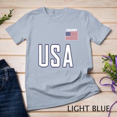 USA Flag Hockey Cool Pocket Equipment Top Gift Unisex T-shirt