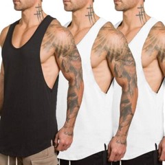 Men’s Gym Tank Top Sleeveless Muscle Shirt Workout Stringer Cut Off Bodybuilding