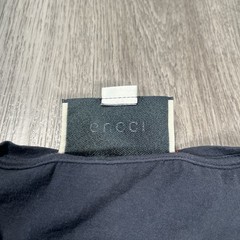 Gucci Men’s Black Logo Crew Neck Short Sleeve Cotton Jersey T-Shirt Size L Italy