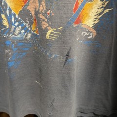 vintage 90s faded thrashed kiss band rock single stitch tee xl