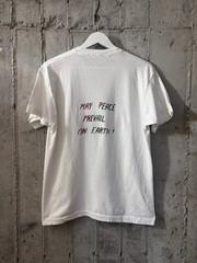 Vintage May Peace Prevail On Earth Art T-shirt Double Sided 80s Single Stitch