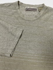 Vintage Fieldmaster Knit T-Shirt Men Large Beige Striped Acrylic Blend Minimal