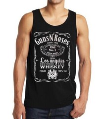 GUNS `N ROSES WHISKEY Rock Band Black Tank Top Men’s Sizes