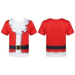 Christmas gift Men’s Christmas Santa Claus Funny T-Shirts 3D Printed ES563
