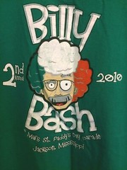 C I Port and Company Green Short Sleeve 2nd Annual Billy Bash Tee Shirt Size L
