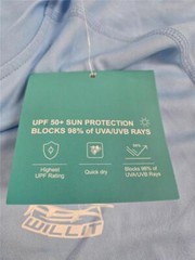 = Willit Men UPF 50+ Fishing Shirt Short Sleeve Light Blue Polyester NEW