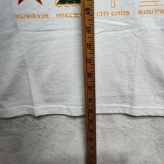 Vintage Hanes Heavyweight Los Angeles Tourist Sites White T-Shirt Tee Size Large