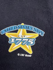 7.62 Design Shirt Mens XL Black United States Navy 1775 Graphic Tee Military USA