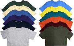 SOCKS’NBULK 36 Pack Mens Cotton Crew Neck Short Sleeve T-Shirts Mix Colors