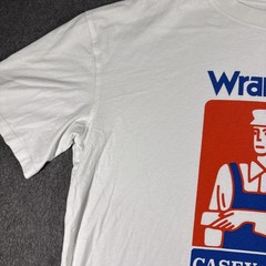 Wrangler – Casey Jones White Graphic Print Tee T-Shirt Large Train Locomotive
