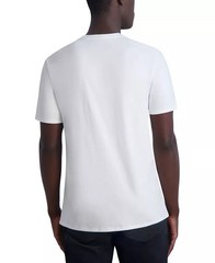 Karl Lagerfeld Paris Log Graphic Tee Men’s XL White Flocked Heart Logo NWT $59