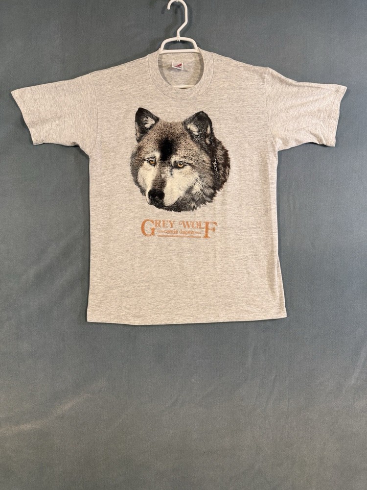 Vintage 90’s Grey Wolf Nature Animal Graphic T-shirt XL Made In USA