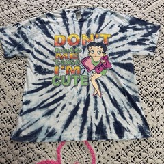 Y2K Betty Boop Tie Dye Don’t Hate Me Cause I’m Cute Tshirt Graphic Hippie Grunge