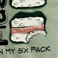 Crazy Shirts Hawaii Shirt 2XL Green Six Pack Musubi Snack Gym Workout 3149