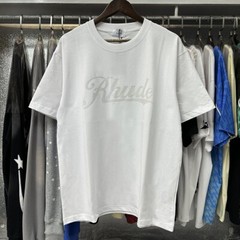 NEW RHUDE Men Women High Quality Leisure Cotton Short Sleeve POLO T-Shirt M-2XL