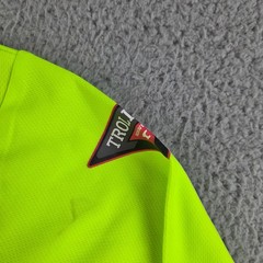 Troll Co Shirt Mens Small Long Sleeve Hi Vis Dirty Hands Clean Money Graphic