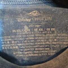 Disney Cruise Lines Spirit Jersey Mineral Wash Blue Size XXL