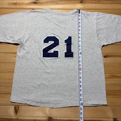 Vintage 90s Champion #21 Heather Single Stitch Athletic Jersey T-Shirt – Large