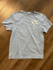 J Crew New York NY heather blue retro navy marine anchor t-shirt Medium
