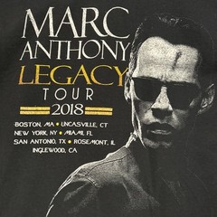 Marc Anthony Shirt Concert Band Tour Latin Hip Hop Jazz Unisex Sz XL Black 2018