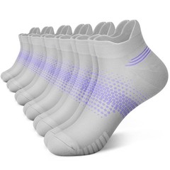 6 Pairs Ankle Compression Socks For Women Running With Heel Tab Cushioned