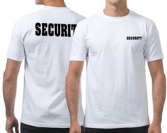 MENS SECURITY GUARD UNIFORM MMA HEAVY WEIGHT TIGHT NECK DURABLE THICK T-SHIRTS