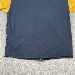 Vtg Badger Sport Baseball Button Up Shirt XL Blue & Yellow Peñasco New Mexico