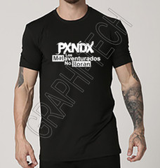 PXNDX PANDA PLAYERA NEGRA / BLACK T-SHIRT BANDA ROCK MONTERREY MEXICO nuevo