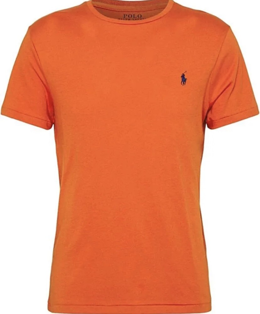 Polo Ralph Lauren Men’s Crew Neck Modern Classic-Fit T-Shirt (Orange, M)