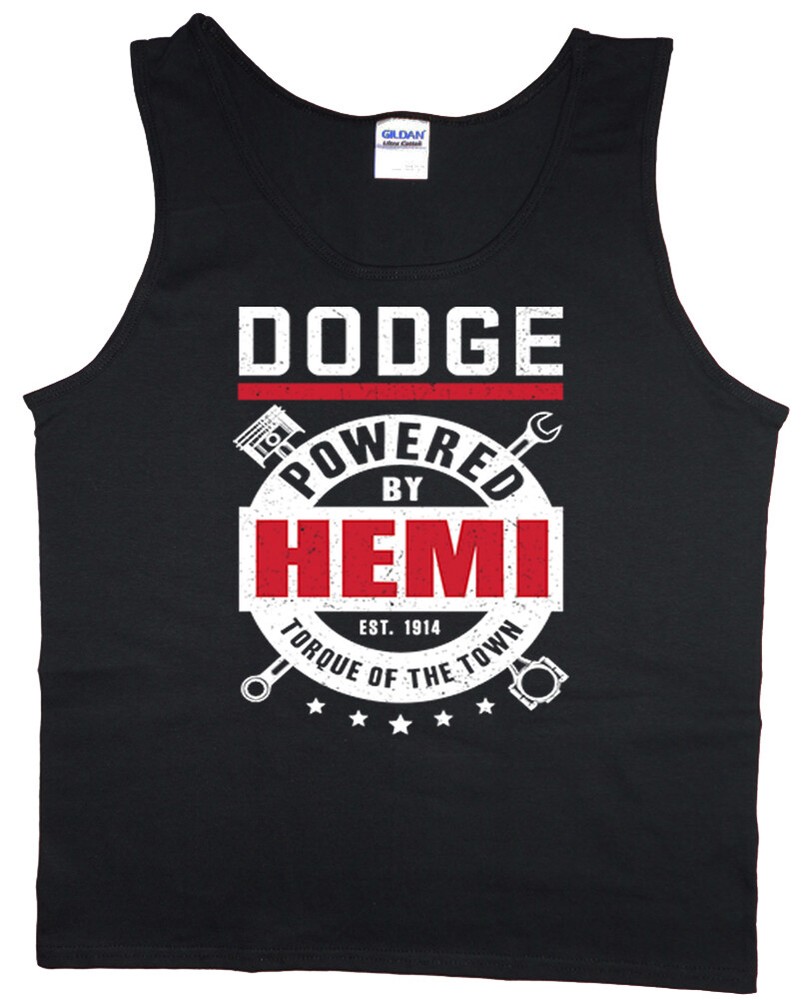 Mens Tank Top Dodge Ram Hemi T-shirt Sleeveless Muscle Tee Clothing Apparel
