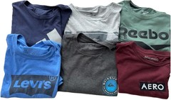 Lot of 6 Mens Size Large T-shirts – Adidas Quicksilver Aeropostale Reebok Levis