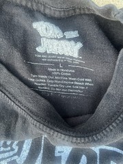 Tom and Jerry Black Graphic Print Crew Neck Cotton T-Shirt Men’s L