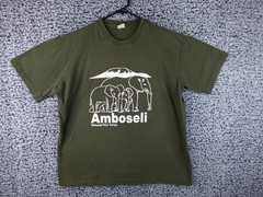 VTG Amboseli National Park Adult L Cropped Shirt Home of Elephants Kenya Africa