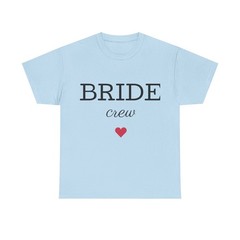 Bride Crew T-Shirt | Bachelorette Party Shirt, Heart Graphic| Hen Party T-shirt